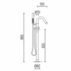 Freistehende Badewanne, Design Solid Surface Glossy / Matte - Veil Viadurini