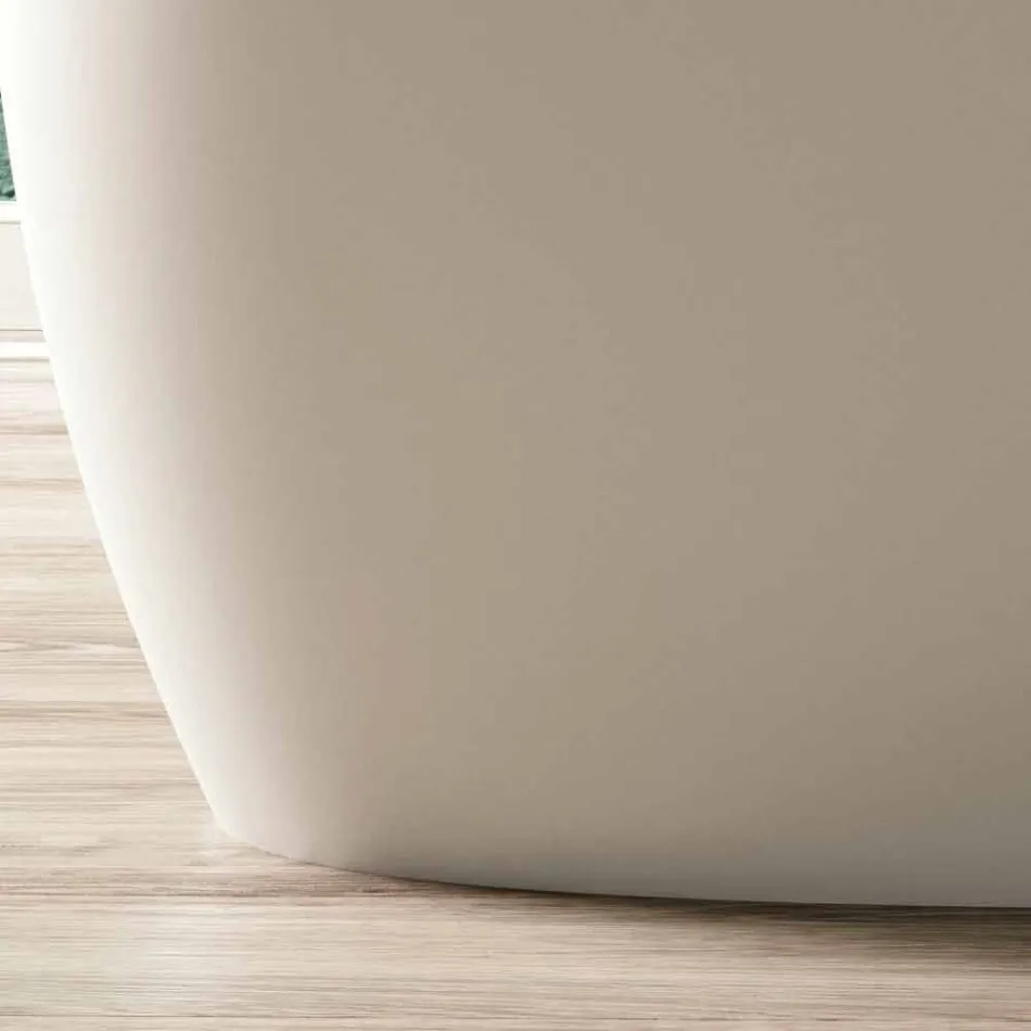 Freistehende Badewanne, Design Solid Surface Glossy / Matte - Veil Viadurini