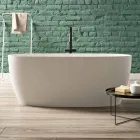 Freistehende Badewanne, Design Solid Surface Glossy / Matte - Veil Viadurini