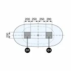 Freistehende Wanne, Made in Italy, in Solid Surface - Flow Viadurini