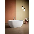Freistehende Wanne, Made in Italy, in Solid Surface - Flow Viadurini