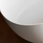 Freistehende Wanne, Made in Italy, in Solid Surface - Flow Viadurini