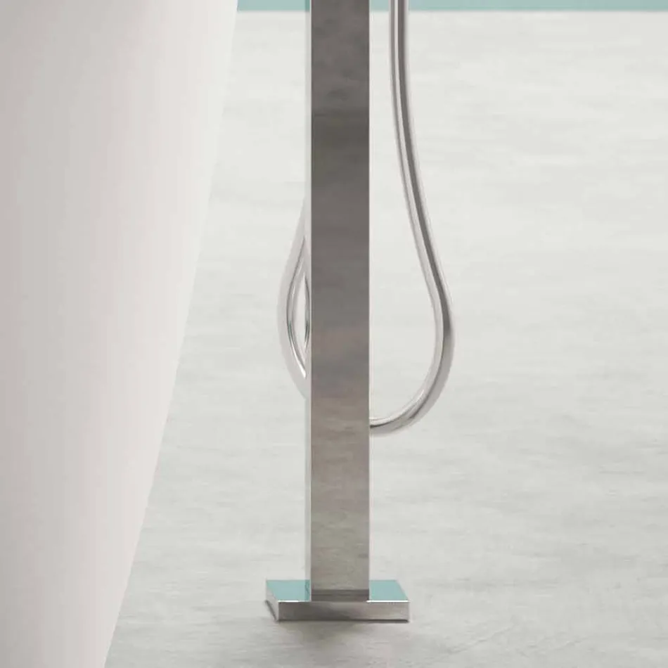 Freistehendes Badezimmer in modernem Design, glänzend weiß oder matt Viadurini