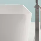 Freistehendes Badezimmer in modernem Design, glänzend weiß oder matt Viadurini