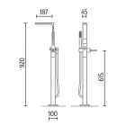 Freistehendes Badezimmer in modernem Design, glänzend weiß oder matt Viadurini