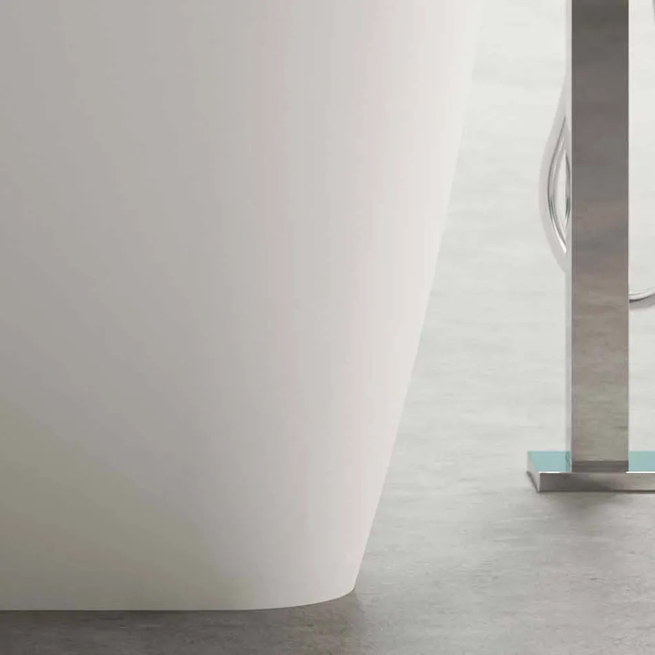 Freistehendes Badezimmer in modernem Design, glänzend weiß oder matt Viadurini