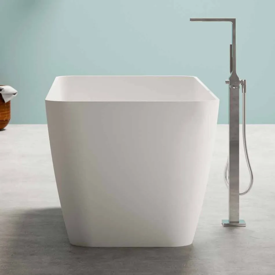 Freistehendes Badezimmer in modernem Design, glänzend weiß oder matt Viadurini