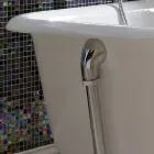 Vintage freistehende Design-Badewanne aus weißem Gusseisen, hergestellt in Italien - Marwa Viadurini