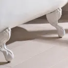 Vintage freistehende Design-Badewanne aus weißem Gusseisen, hergestellt in Italien - Marwa Viadurini