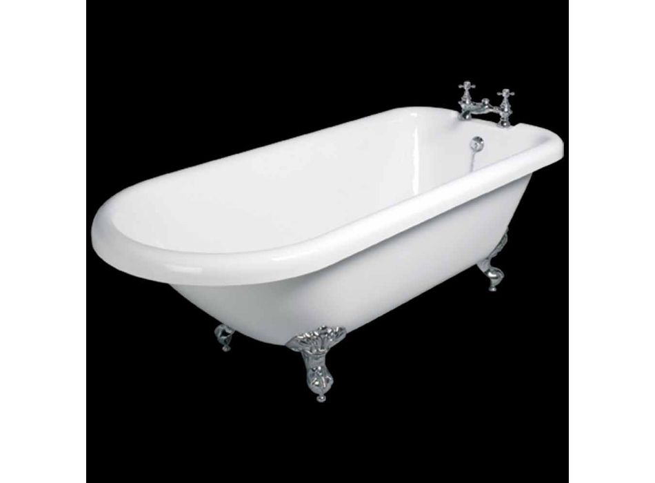 Design freistehende Badewanne in weißem Acryl 1770x795 mm