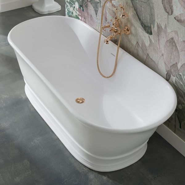 Badewanne mit fester oberfläche und integriertem Überlauf, hergestellt in italien – aurelio