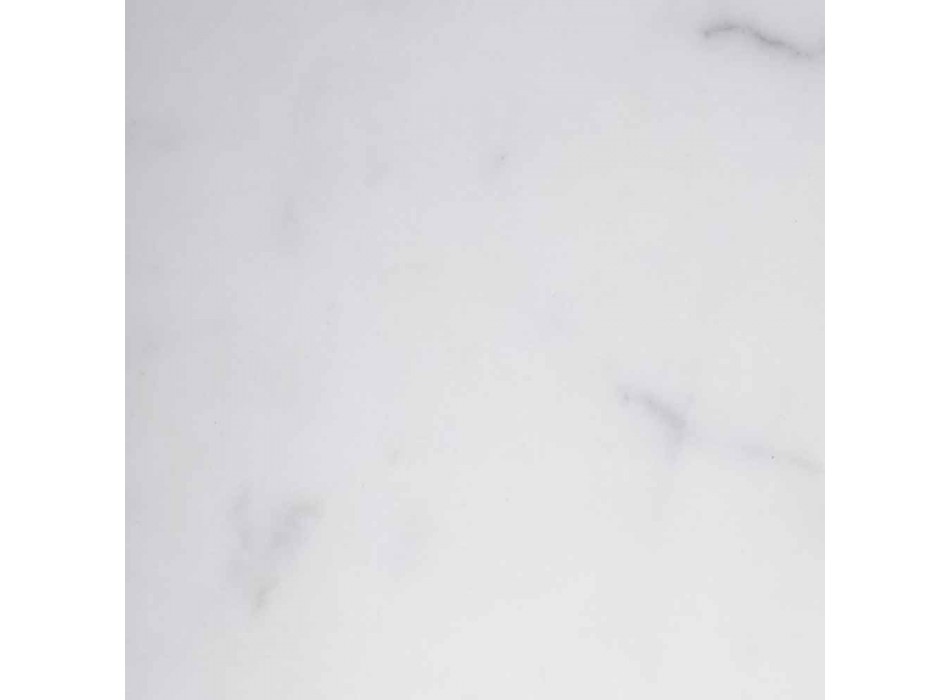 Abgerundetes Designglas aus weißem Carrara-Marmor Made in Italy - Windy