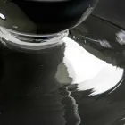 Hohe Indoor-Vase aus weißem und transparentem Glas Made in Italy - Clodino Viadurini