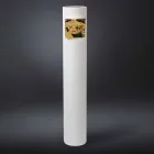 Hohe Vase aus weißer Keramik mit farbigen Details Made in Italy - Monte Viadurini