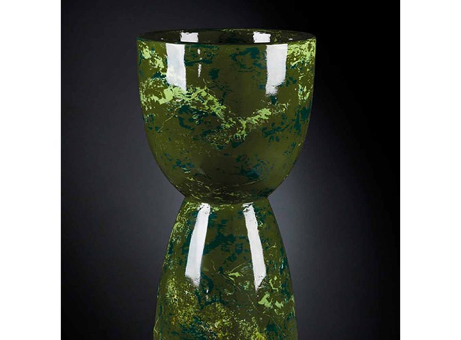 Hohe Vase aus Polyethylen mit Marmor- oder Bruyère-Finish Made in Italy - Renata Viadurini