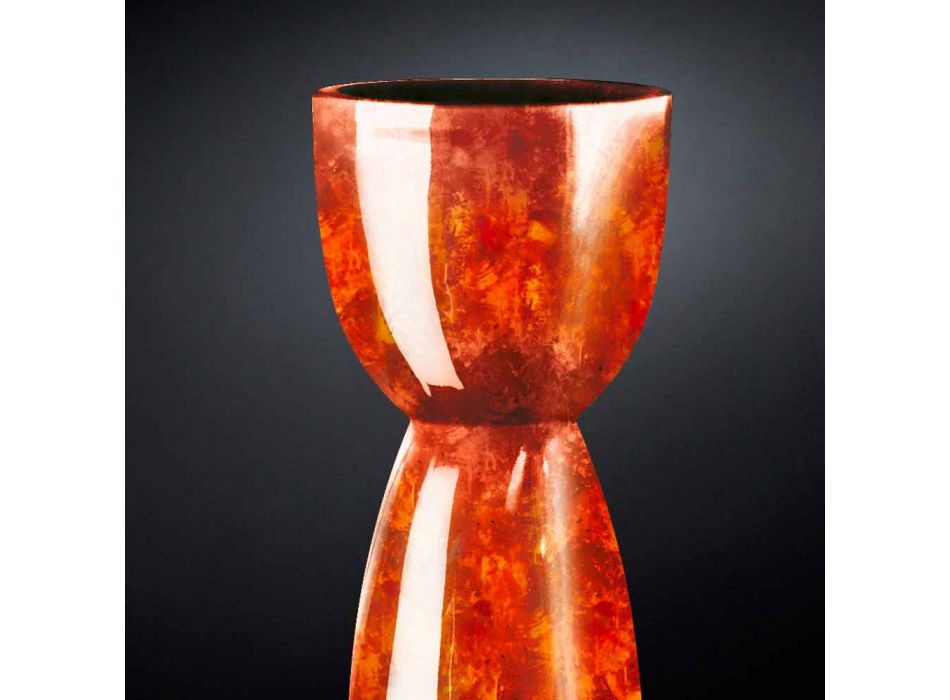 Hohe Vase aus Polyethylen mit Marmor- oder Bruyère-Finish Made in Italy - Renata Viadurini