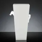 Hohe Indoor-Vase aus weißer Keramik, handgefertigt in Italien - Jacky Viadurini