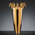 Hohe Indoor-Vase aus weißer Keramik oder glänzendem Gold Made in Italy - Jacky Viadurini