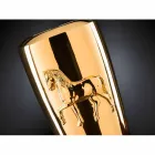 Hohe Indoor-Vase aus Keramik mit Gold-Finish, handgefertigt in Italien - Jacky Viadurini