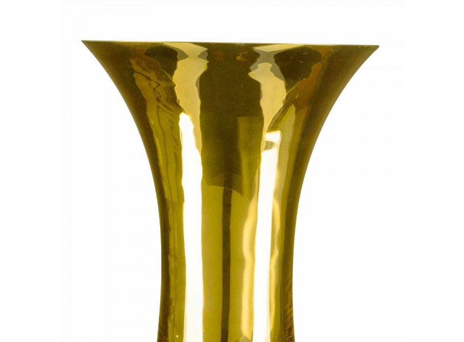 Artisan Vase aus weißem mundgeblasenem Glas oder 24 Karat Gold Made in Italy - Canberra Viadurini
