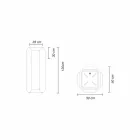 Weiße Innen- oder Außenvase aus Kunststoff in 3 Größen - Gem von Myyour Viadurini