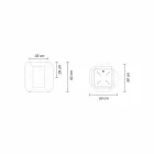 Weiße Innen- oder Außenvase aus Kunststoff in 3 Größen - Gem von Myyour Viadurini