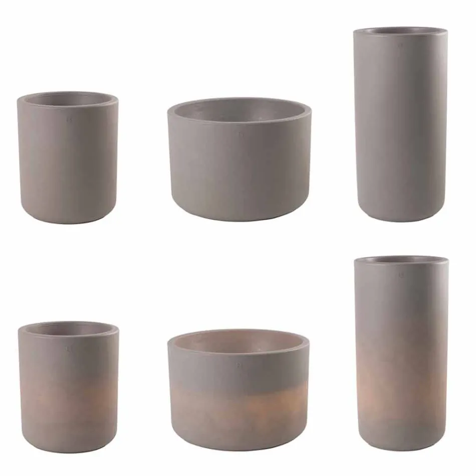 Vase mit Gartenbeleuchtung oder Wohnzimmer farbiges modernes Design - Cilindrostar Viadurini