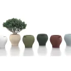 Gartenvase aus Polyethylen in verschiedenen Ausführungen und Größen, hergestellt in Italien - Loto Viadurini