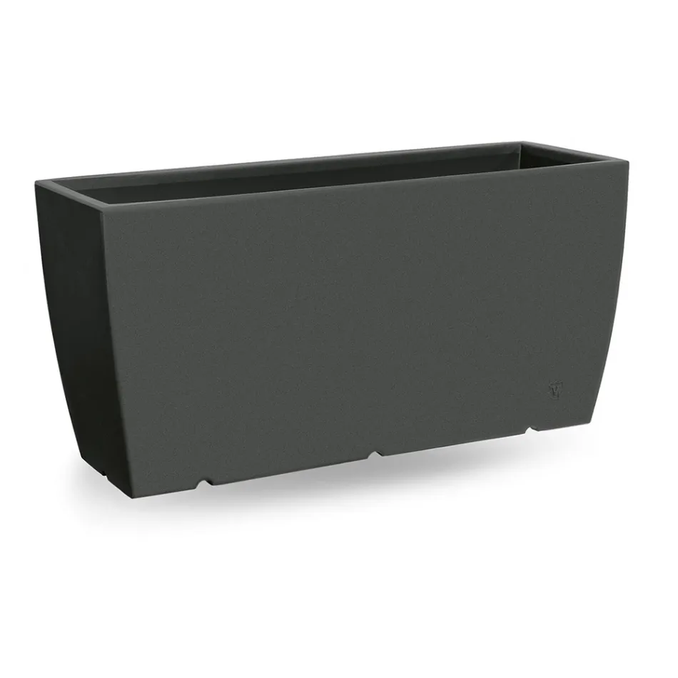 Rechteckige Außenvase aus Polyethylen Made in Italy - Albarone Viadurini