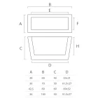 Rechteckige Außenvase aus Polyethylen Made in Italy - Albarone Viadurini