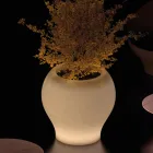 Leuchtende Gartenvase aus Alabaster-Polyethylen, hergestellt in Italien – Lotus Viadurini