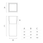 Quadratischer Gartentopf aus farbigem Polyethylen Made in Italy - Vidal Viadurini