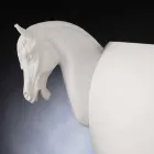 Indoor-Vase aus weißer Keramik oder 24 Karat Gold, handgefertigt in Italien - Jacky Viadurini