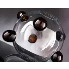 Runde Indoor-Vase aus mundgeblasenem Muranoglas Made in Italy - Astore Viadurini