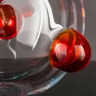 Runde Indoor-Vase aus mundgeblasenem Muranoglas Made in Italy - Astore Viadurini