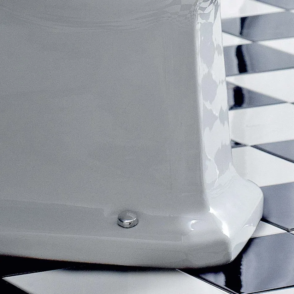 Bodenvase Klassisches Design Zurück zur Wand in Made in Italy Keramik - Marwa Viadurini