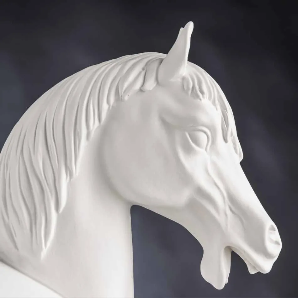 Handgefertigte dekorative Vase aus weißer Keramik oder 24k Gold Made in Italy - Jakcy Viadurini