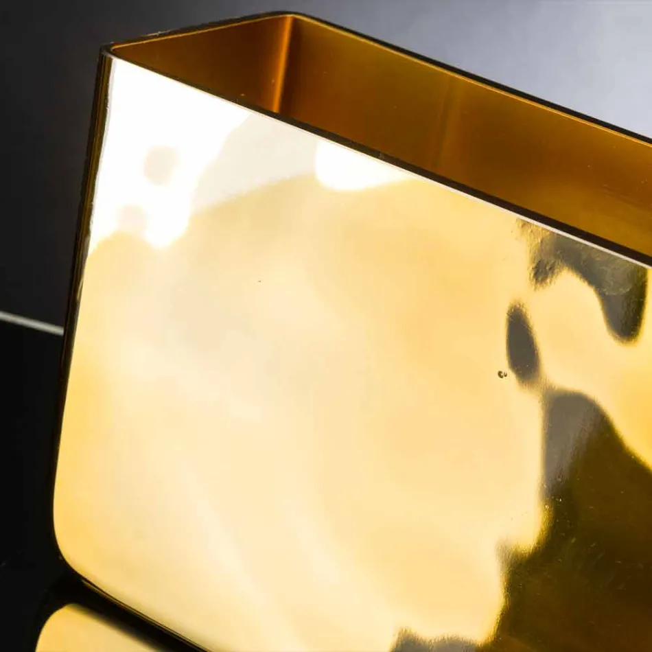 Handgefertigte dekorative Vase aus mundgeblasenem Glas mit Gold-Finish Made in Italy - Ephesus Viadurini