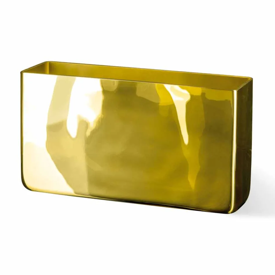 Handgefertigte dekorative Vase aus mundgeblasenem Glas mit Gold-Finish Made in Italy - Ephesus Viadurini
