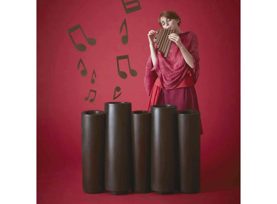 Dekorativer farbiger Vase Slide Bamboo moderner Entwurf hergestellt in Italien