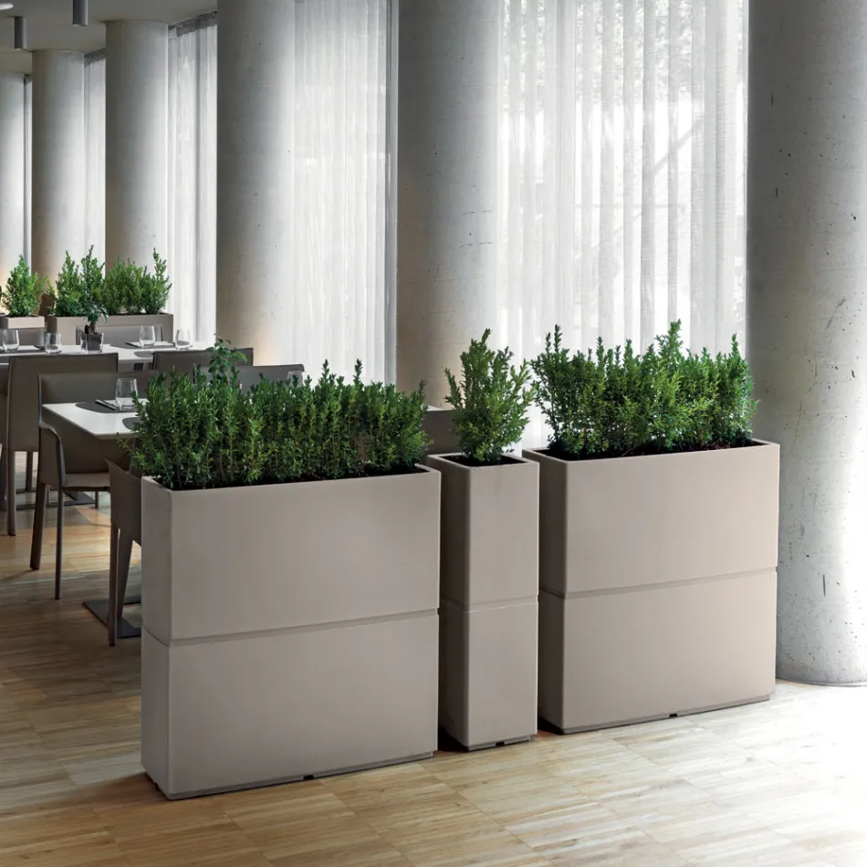 Dekorative Vase für den Innenbereich aus Polyethylen 2 Größen Made in Italy - Lambo Viadurini