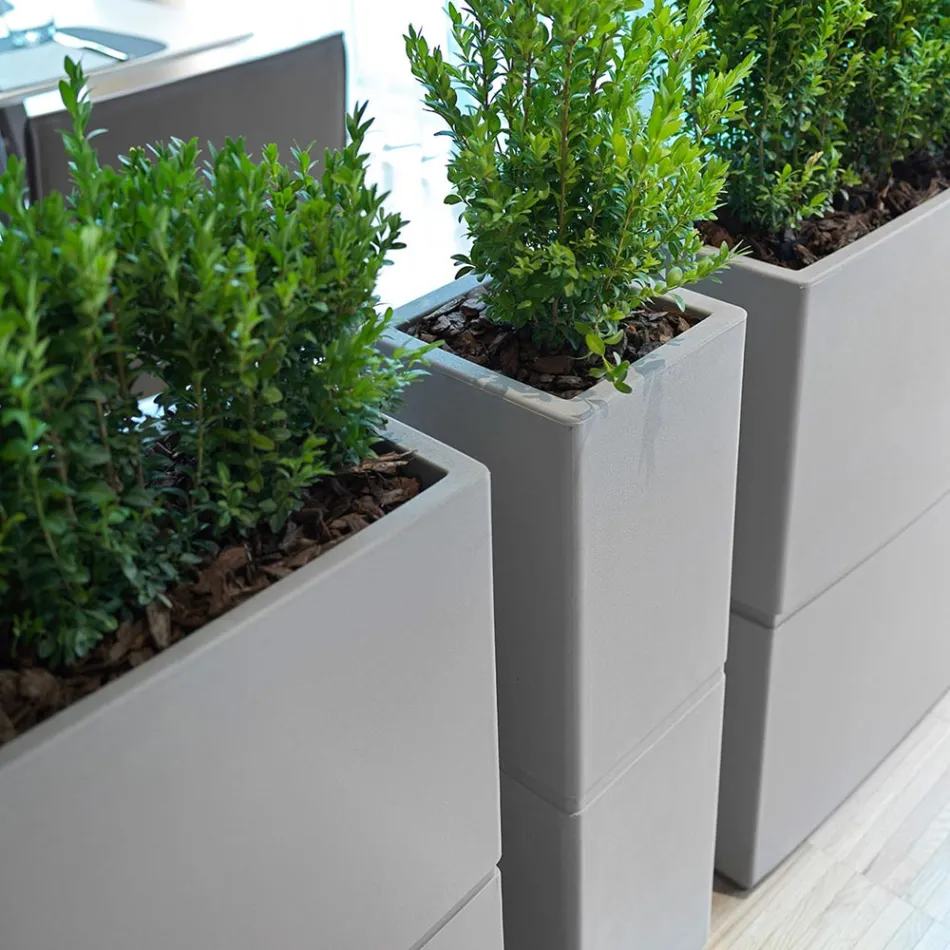 Dekorative Vase für den Innenbereich aus Polyethylen 2 Größen Made in Italy - Lambo Viadurini