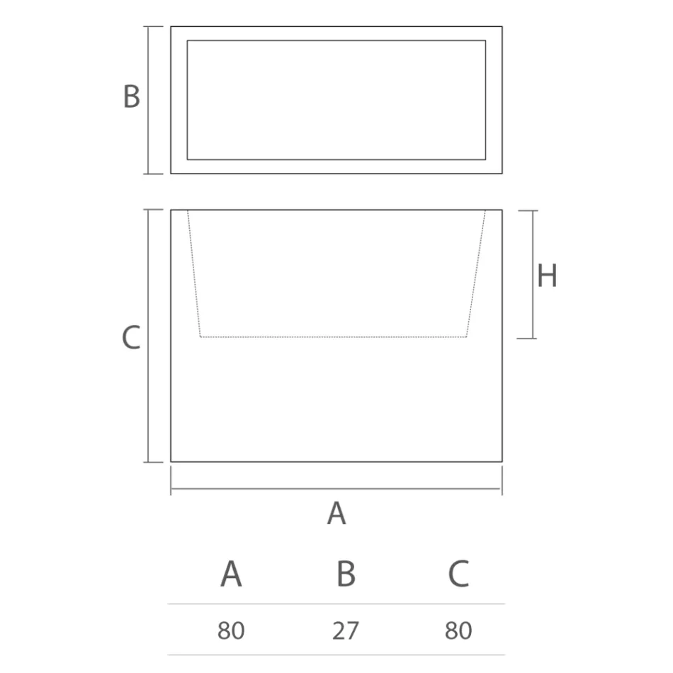 Dekorative Vase für den Innenbereich aus Polyethylen 2 Größen Made in Italy - Lambo Viadurini