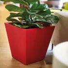 Dekorative Vase für den Innenbereich aus farbigem Polyethylen Made in Italy - Mengo Viadurini