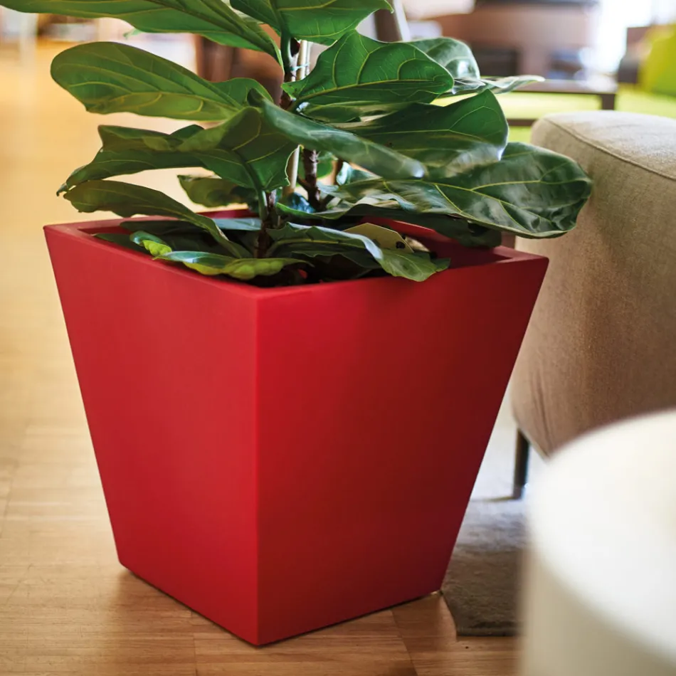 Dekorative Vase für den Innenbereich aus farbigem Polyethylen Made in Italy - Mengo Viadurini