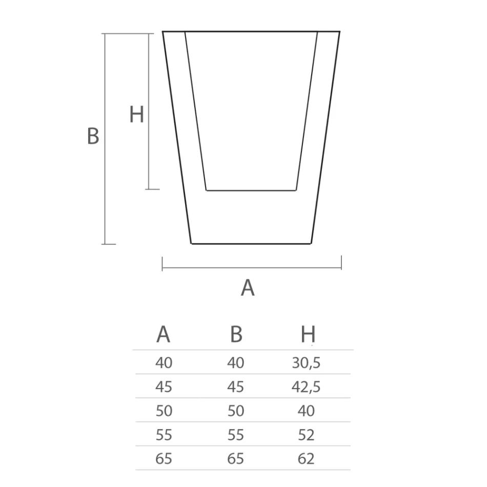 Dekorative Vase für den Innenbereich aus farbigem Polyethylen Made in Italy - Mengo Viadurini