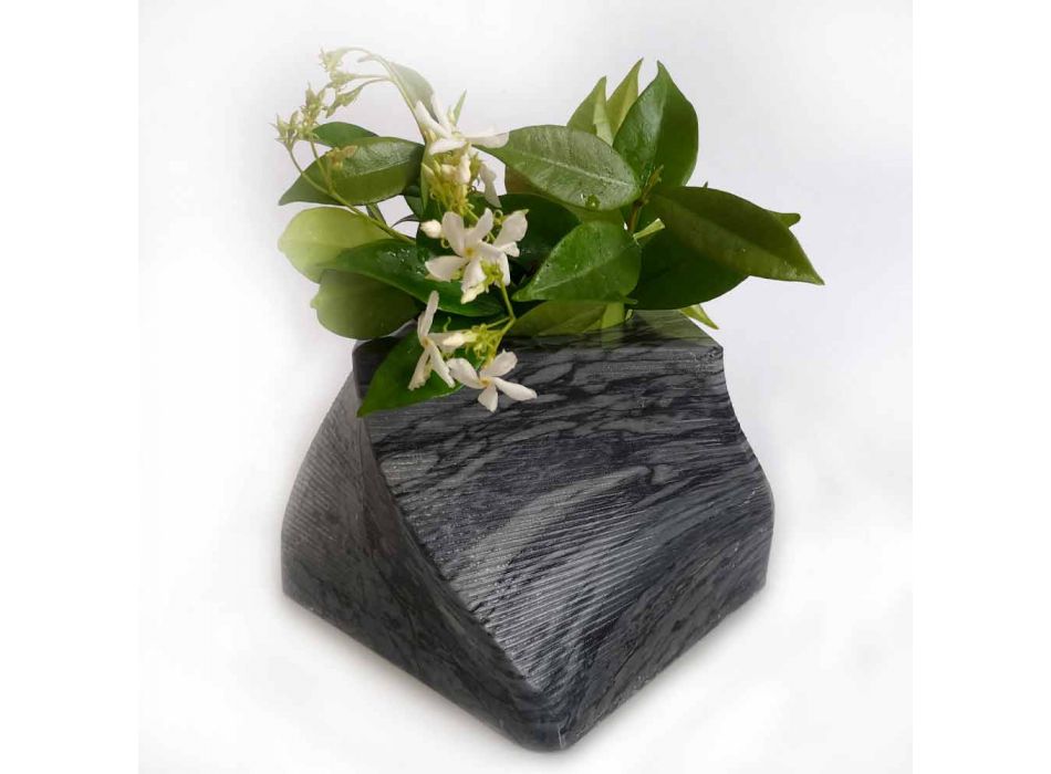 Dekorative Design Vase aus Bardiglio oder Carrara Marmor Made in Italy - Prisma