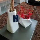 Dekorative Design Vase aus Bardiglio oder Carrara Marmor Made in Italy - Prisma Viadurini