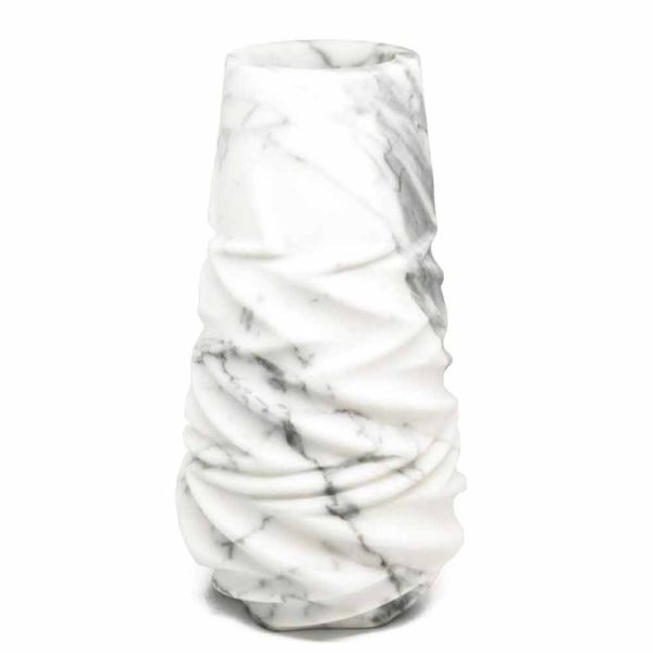 Arabesque marble design dekorative vase made in italy - brock
