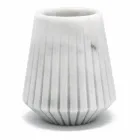 Moderne weiße Carrara Marmor dekorative Vase Made in Italy - Kairo Viadurini